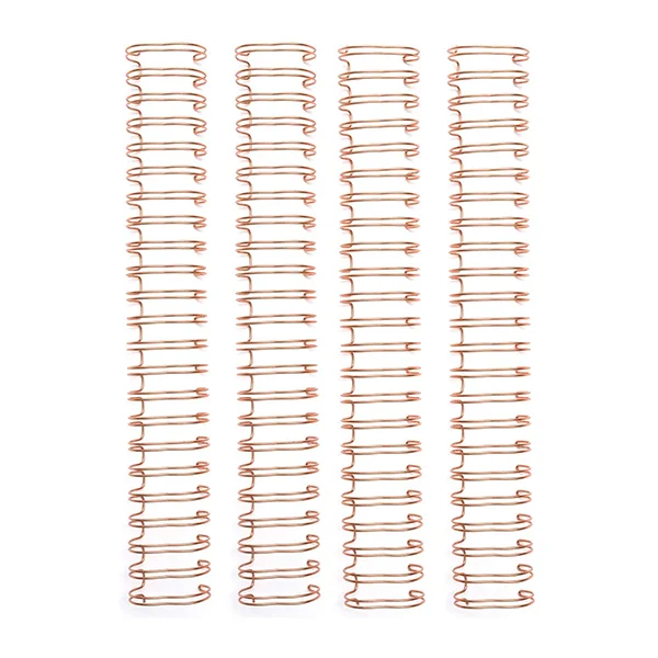 Cinch Wire Espirales 2.54cm Rosa Dorado 4 Unidades